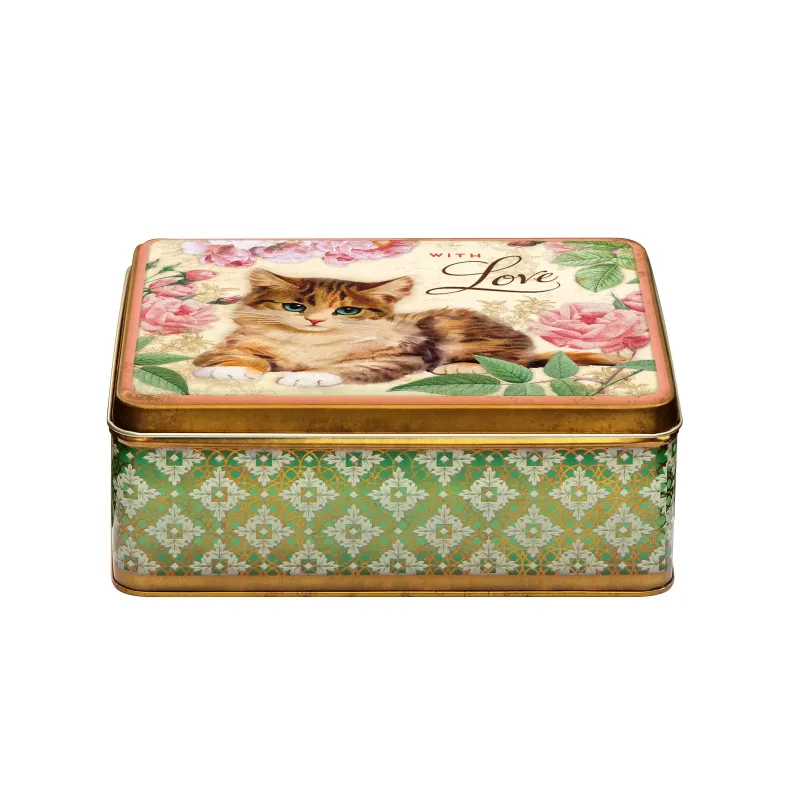 Lata Grande Rectangular - With Love Cat
