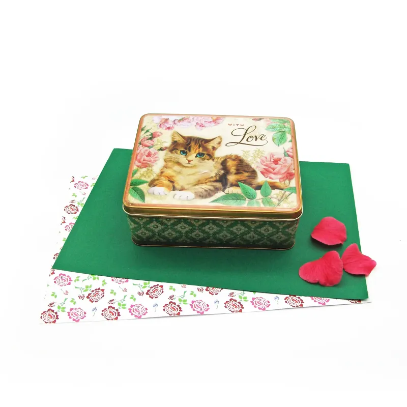 Lata Grande Rectangular - With Love Cat